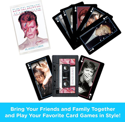 Aquarius David Bowie Cassette Premium Playing Cards -David Bowie Themed Deck of Cards for Your Favorite Card Games - Officially Licensed David Bowie Merchandise & Collectibles