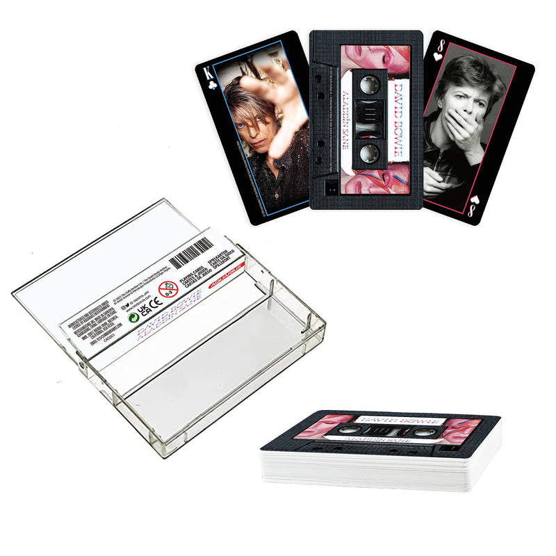 Aquarius David Bowie Cassette Premium Playing Cards -David Bowie Themed Deck of Cards for Your Favorite Card Games - Officially Licensed David Bowie Merchandise & Collectibles