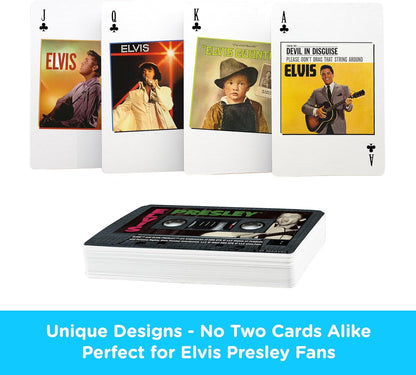 AQUARIUS Elvis Presley Premium Cassette Playing Cards -Elvis Presley Themed Deck of Cards for Your Favorite Card Games - Officially Licensed Elvis Presley Merchandise & Collectibles