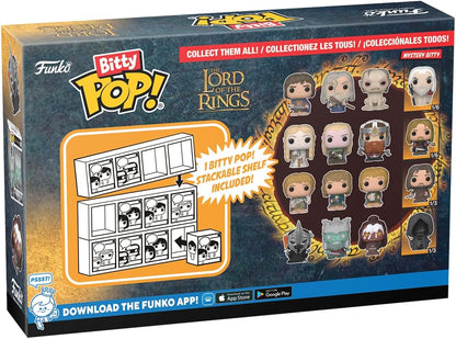 Funko Bitty Pop! Lord Of the Rings - Samwise 4PK and A Surprise Mystery Mini Figure - 0.9 Inch (2.2 Cm) - Lord Of the Rings Collectable - Stackable Display Shelf Included - Gift Idea