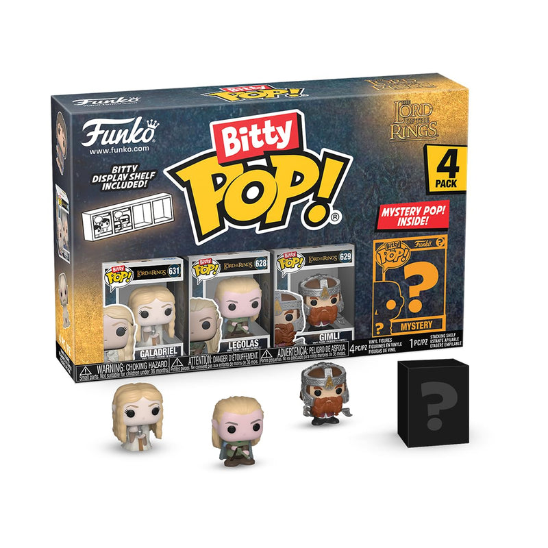 Funko Bitty Pop!: Lord of The Rings Mini Collectible Toys 4-Pack - Galadriel, Legolas, Gimli, & Mystery Chase Figure (Styles May Vary
