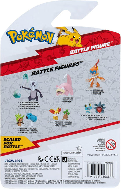 Pokemon- Slowpoke Figura de Batalla, Multicolor, 11 cm (Jazwares PKW3009