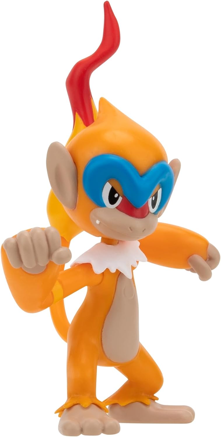 Pokemon- Monferno Figura de Batalla, Multicolor, Small (Jazwares PKW3010