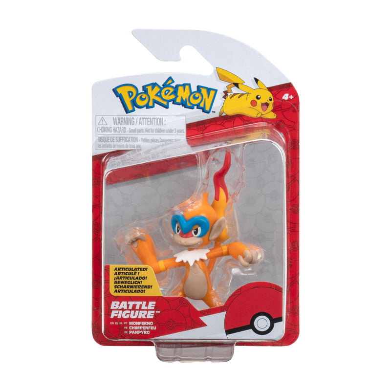 Pokemon- Monferno Figura de Batalla, Multicolor, Small (Jazwares PKW3010