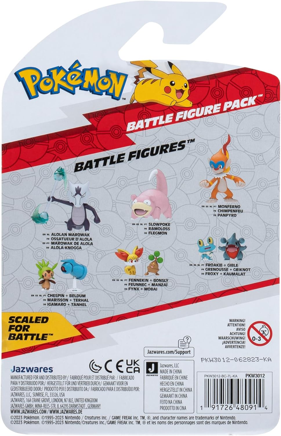 POKEMON BATTLE FIGURE FENNEKIN AND BONSLY