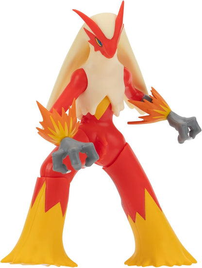 Pokémon Blaziken Battle Feature Figure - 4.5-Inch Blaziken Battle Ready Figure with Leg Kick Attack