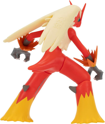 Pokémon Blaziken Battle Feature Figure - 4.5-Inch Blaziken Battle Ready Figure with Leg Kick Attack