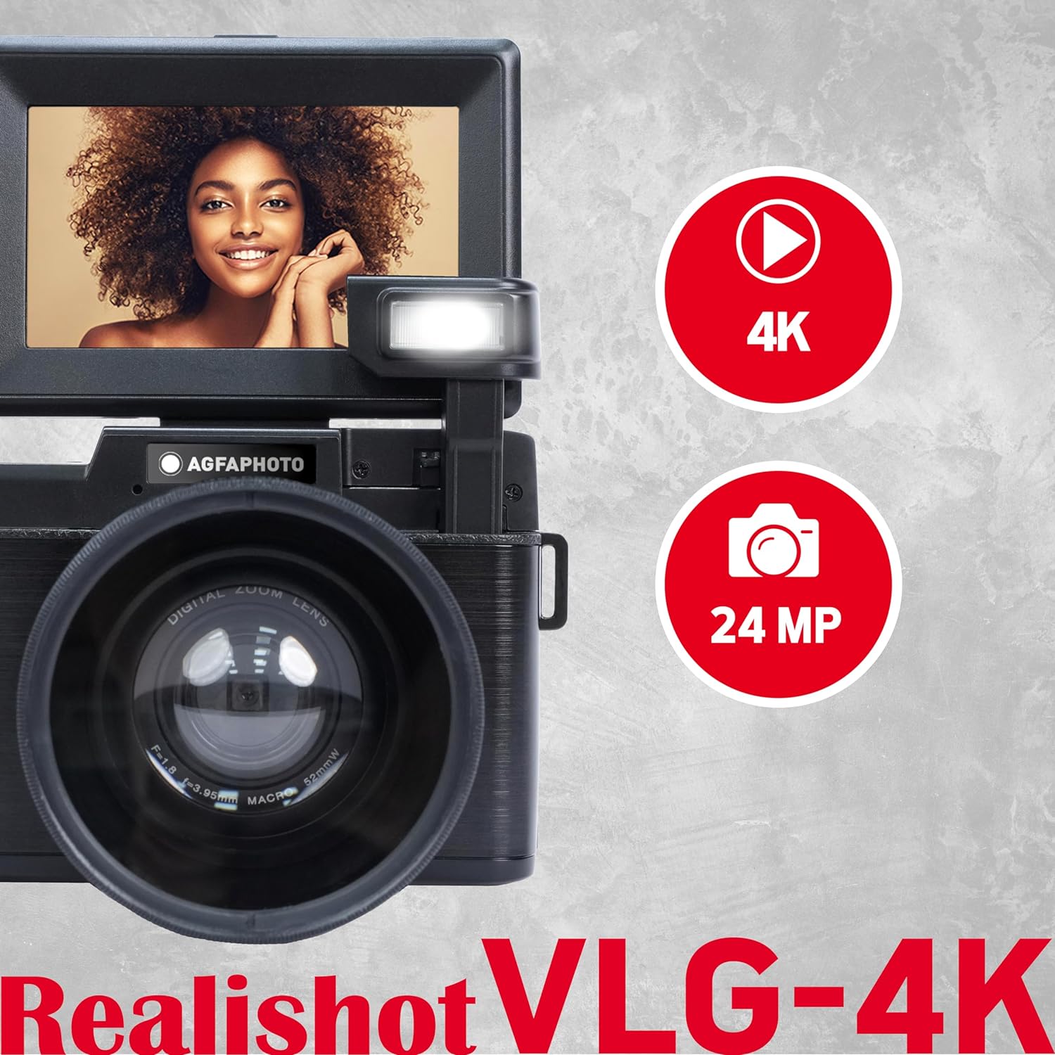 Agfaphoto - Vlogging Camera Realishot 16X Digital Zoom