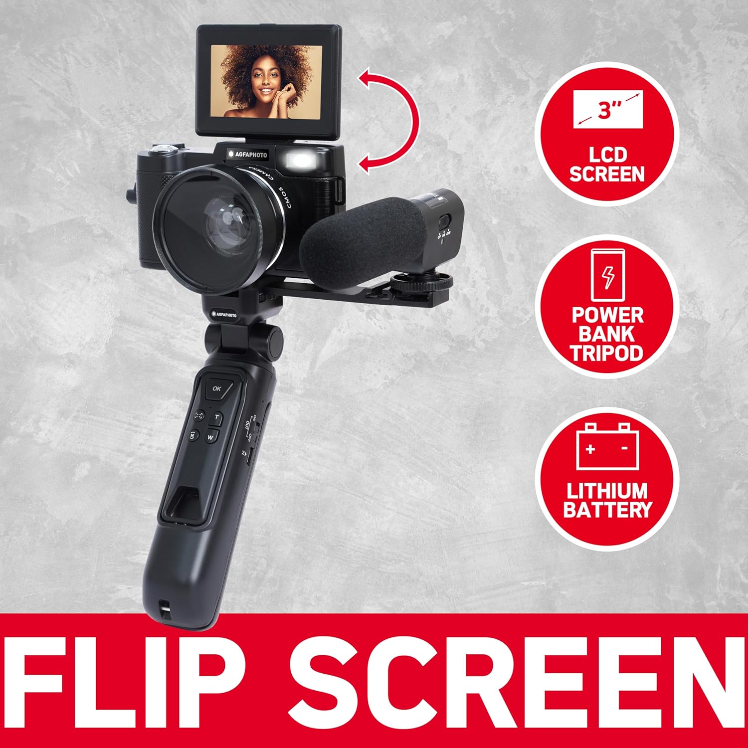 Agfaphoto - Vlogging Camera Realishot 16X Digital Zoom