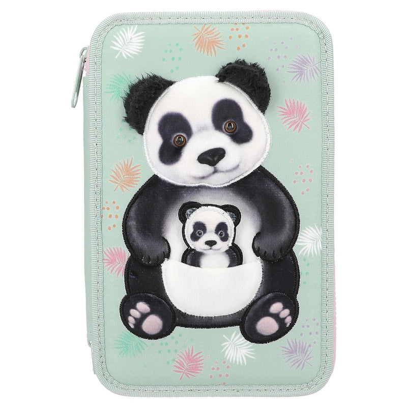 Depesche TOPModel 12786 Triple Pencil Case Appliqué Wild, pink, Pencil case