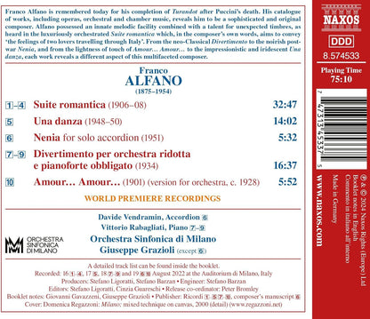 Franco Alfano: Suite Romantica/Una Danza