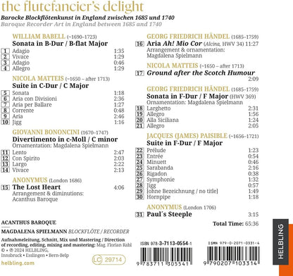 Spielmann,Magdalena/Acanthus Baroque - The Flutefanciers Delight