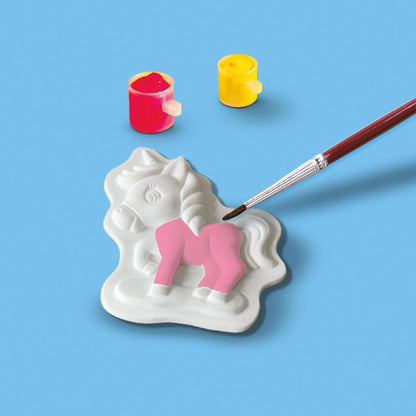 SES Creative 01341 Gießen und anmalen-Baby-Einhörner, Diverse Farben, für Kinder ab 5 Jahren