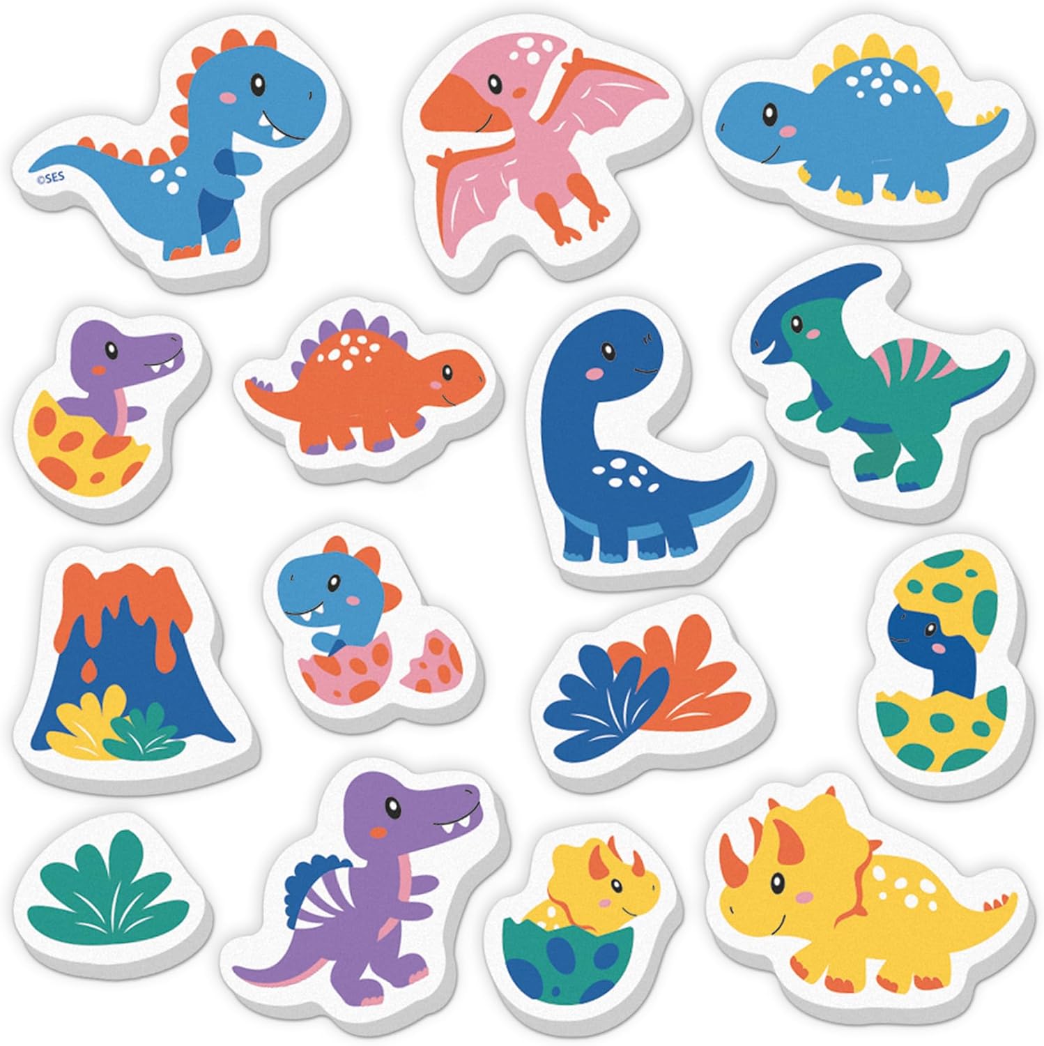 SES Creative 13214 Bath Dinos, Yellow, Small