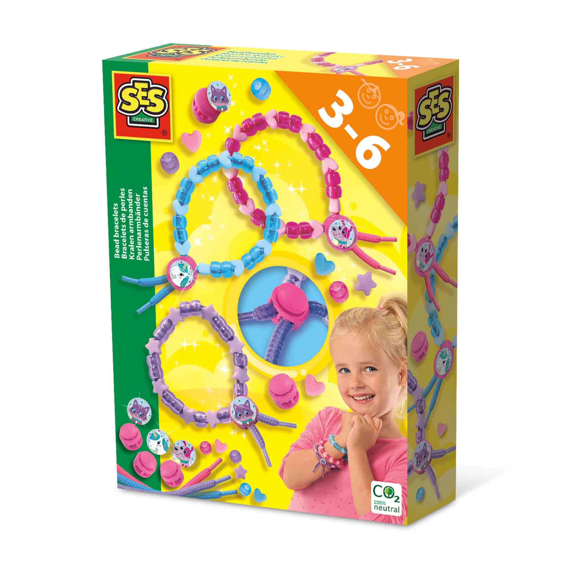 SES Creative 14047 Stars Perlenarmbänder, diverse Farben