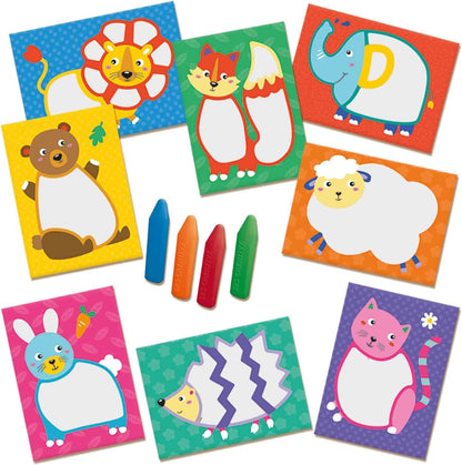 SES Creative 14404 My first crayons-Animal cards, various