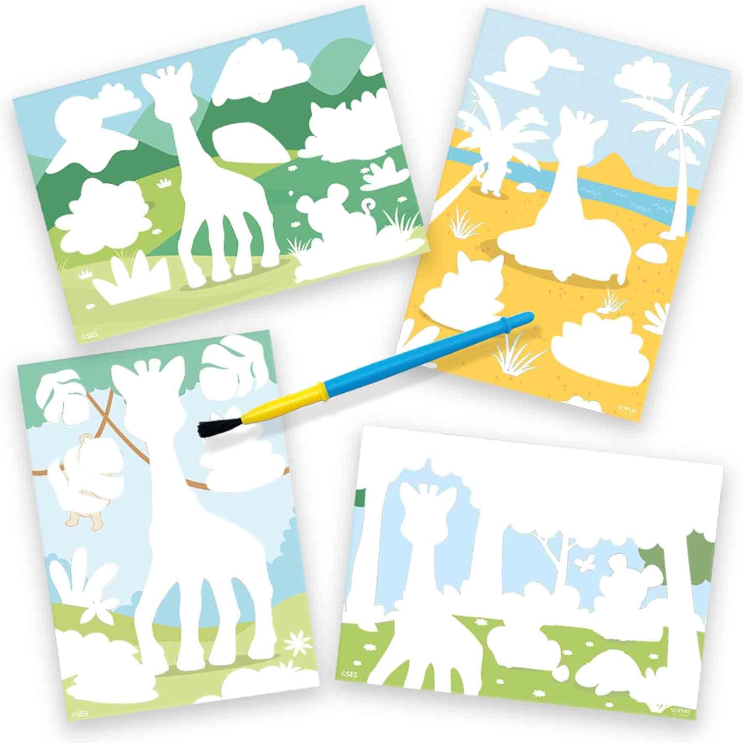 SES Creative 14490 Sophie la Girafe-Malen mit Wasser, diverse Farben