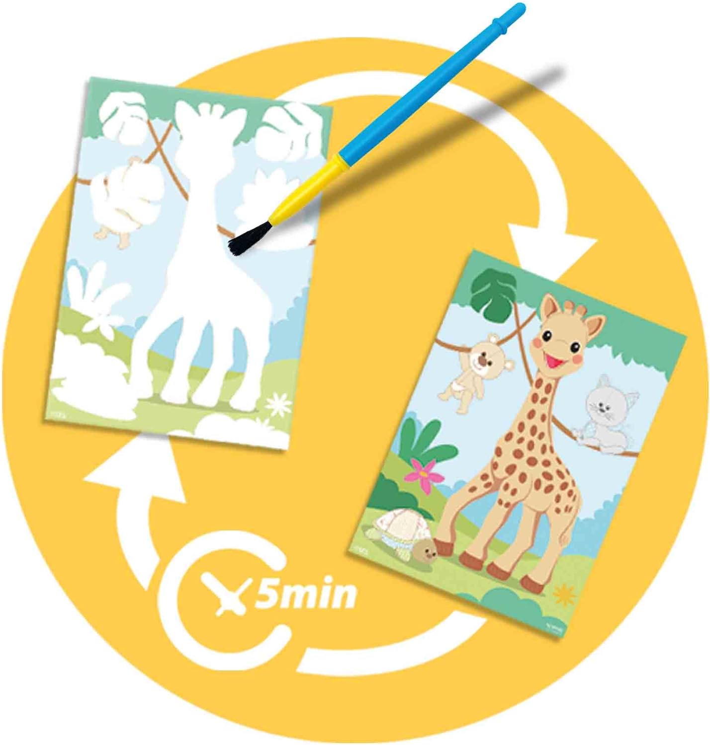 SES Creative 14490 Sophie la Girafe-Malen mit Wasser, diverse Farben