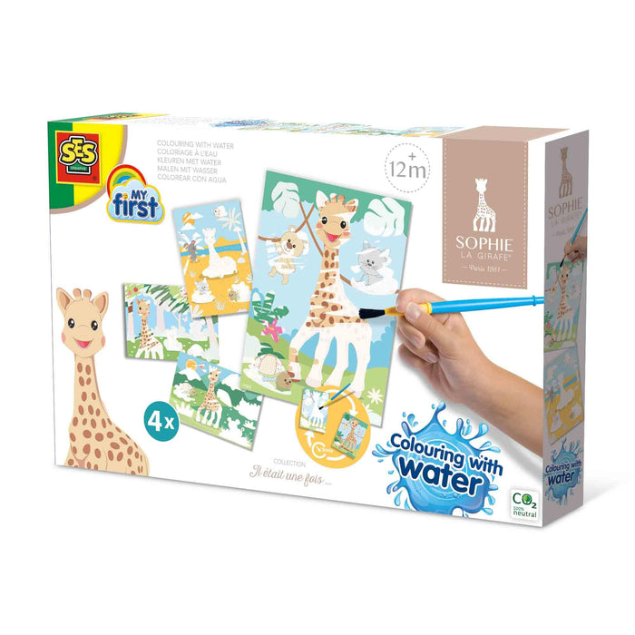 SES Creative 14490 Sophie la Girafe-Colouring with Water, Various