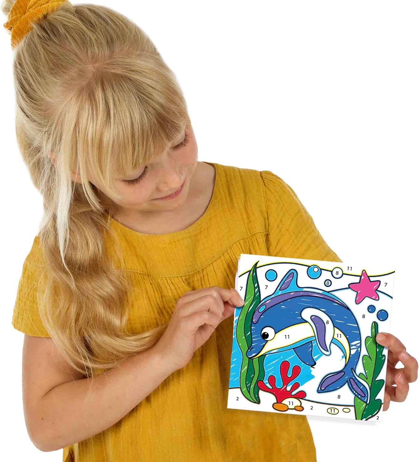 SES Creative 14690 Mahlen nach Zahlen-Dreikant Filzstifte, diverse Farben