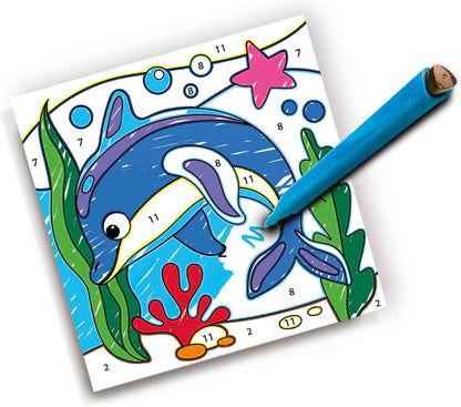 SES Creative 14690 Mahlen nach Zahlen-Dreikant Filzstifte, diverse Farben
