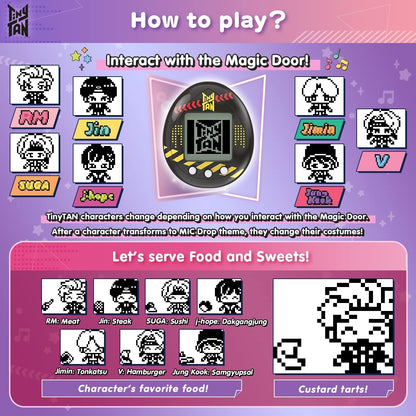 TAMAGOTCHI Nano x TinyTAN - J-Hope, Electronic Pet, Miniature Figure, Collectible Vinyl Figure