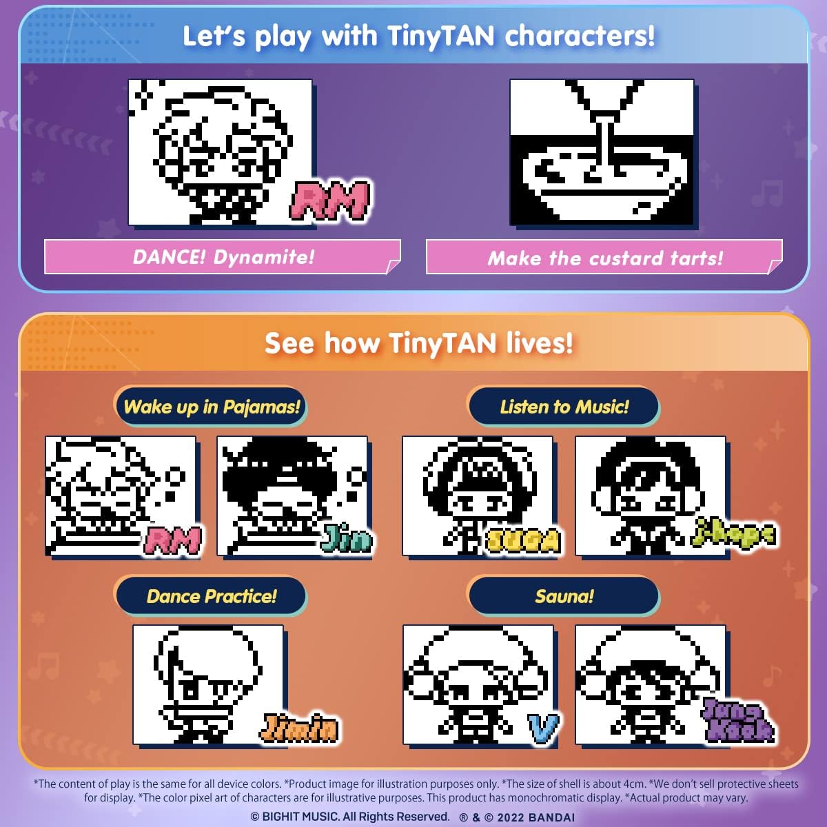 TAMAGOTCHI Nano x TinyTAN - J-Hope, Electronic Pet, Miniature Figure, Collectible Vinyl Figure