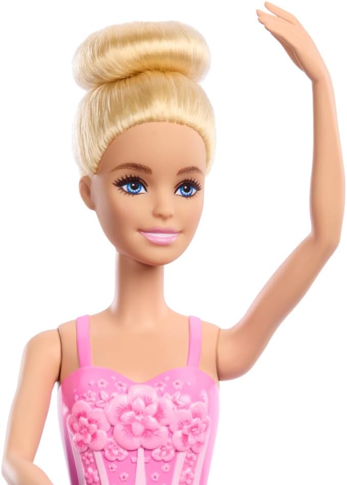 Barbie Ballerina Doll, Blonde Fashion Doll Wearing Purple Removable Tutu, Posed with Ballet Arms & “en Pointe” Toe Shoes, HRG34