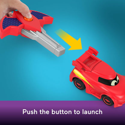 Fisher-Price DC Batwheels 1:55 Scale Toy Race Car Redbird Launching Vehicle with Crash Accessories for Ages 3+ Years