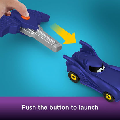 Fisher-Price DC Batwheels 1:55 Scale Toy Car Bam The Batmobile Launching Vehicle with Crash Accessory for Ages 3+ Years