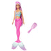 Barbie Muñeca Sirena fantasía con Pelo Largo Rosa y Accesorios para peinar, Serie Un Toque de Magia, Juguete +3 años (Mattel HRR00