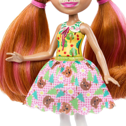 Enchantimals Dolls Doll and Animal Friend Figurine Small Doll with Removable Skirt and Accessories Gift for Kids HTP81