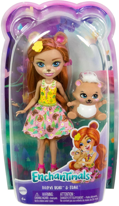Enchantimals Dolls Doll and Animal Friend Figurine Small Doll with Removable Skirt and Accessories Gift for Kids HTP81