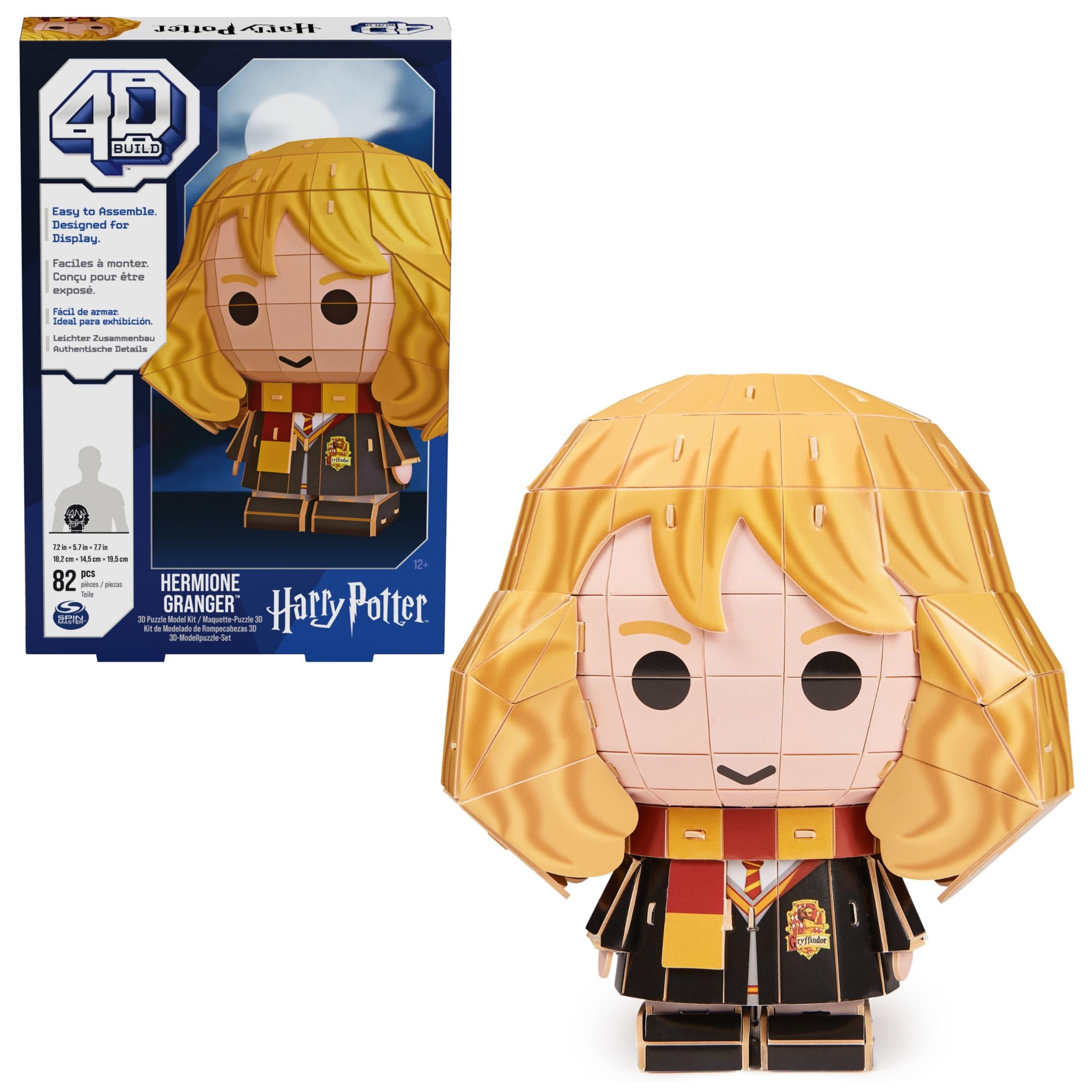 4D Build - Hermione Granger Puzzle Set 82 Piezas | Regalos Harry Potter Decoración de Mesa | Juguete de construcción | Puzles 3D para Adultos y Adolescentes (Spin Master 6069825