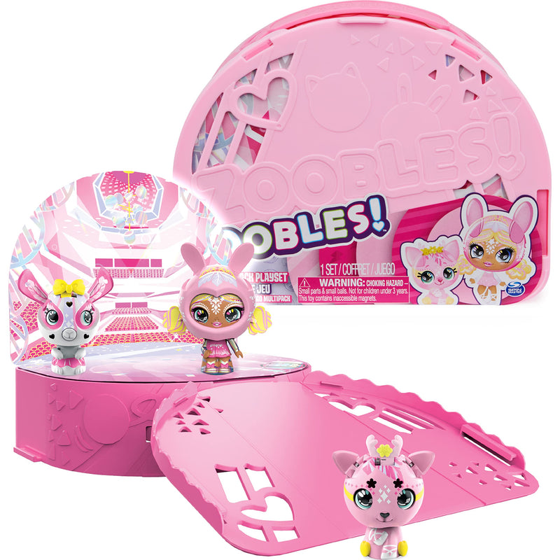 Zoobles Diva Ballerina Tanzstudio Spielset und Aufbewahrung mit 3 exklusiven Figuren