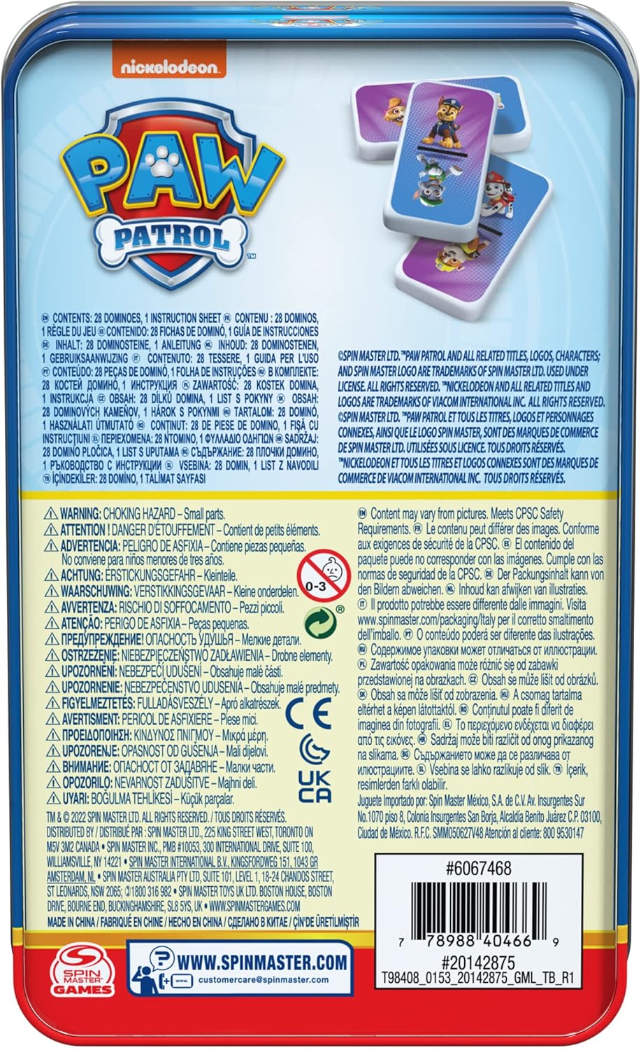 Amigo Verlag 6067468 BTE METAL DOMINOS PPPATROL