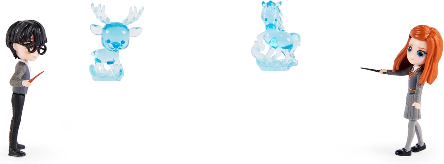 Wizarding World Harry Potter - Freunde Spielset mit Harry Potter und Ginny Weasley Sammelfiguren sowie 2 Patronus-Schutzwesen, Spielzeug für Kinder ab 5 Jahren, Fanartikel Harry, Ginny & 2 Patronus