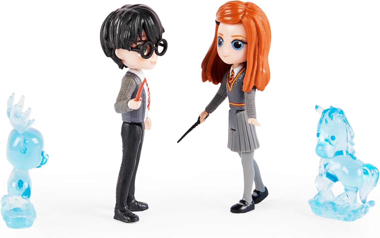 Wizarding World Harry Potter - Freunde Spielset mit Harry Potter und Ginny Weasley Sammelfiguren sowie 2 Patronus-Schutzwesen, Spielzeug für Kinder ab 5 Jahren, Fanartikel Harry, Ginny & 2 Patronus