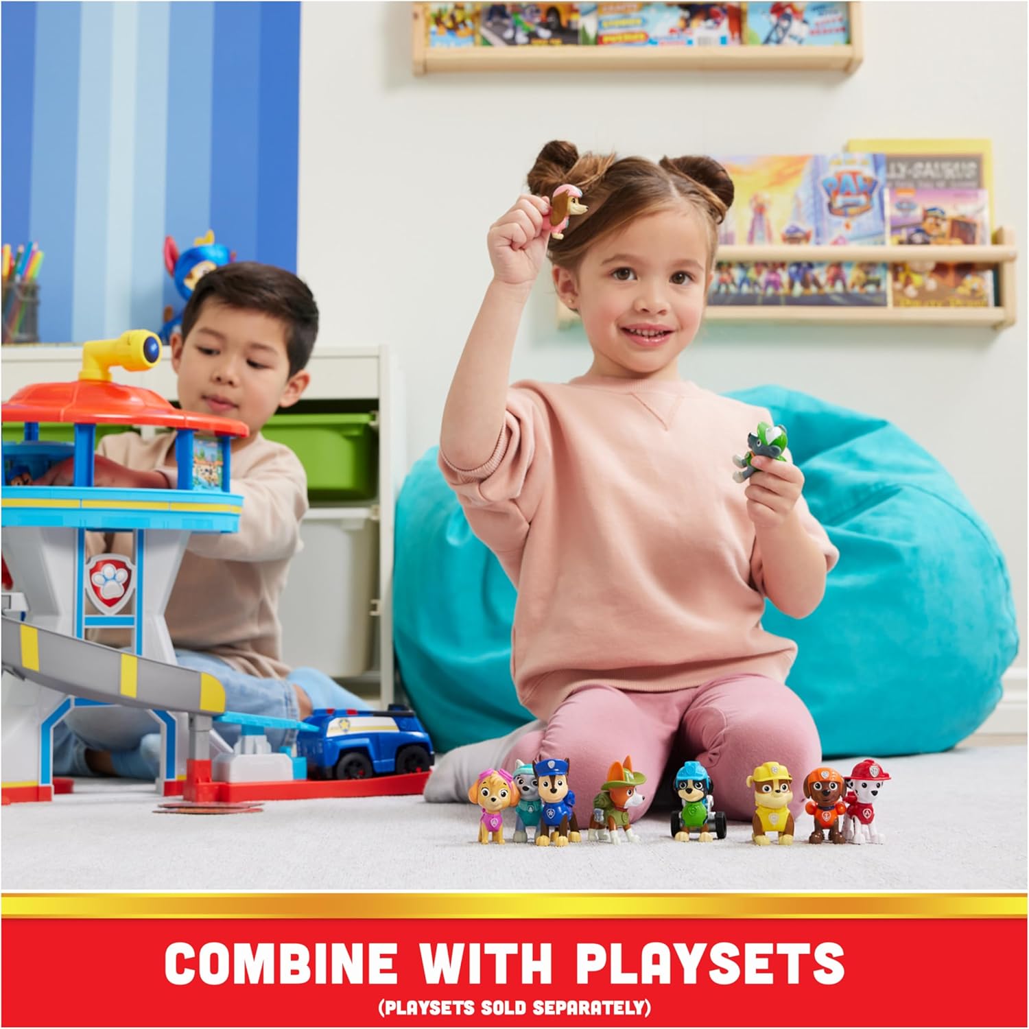 Paw Patrol, 10th Anniversary, All Paws On Deck Toy Figures Gift Pack with 10 Collectible Action Figures, Kids' Toys for Ages 3 and up