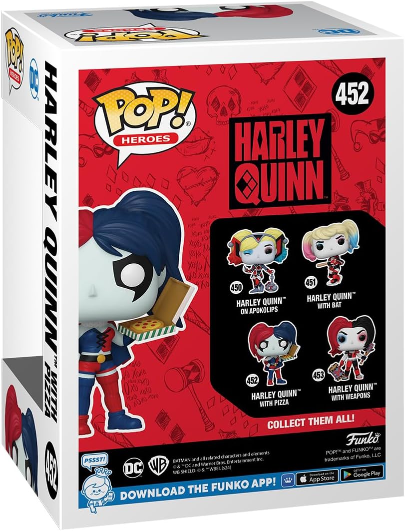 Funko Pop! Heroes: DC - Harley Quinn With Pizza - Collectable Vinyl Figure - Gift Idea - Official Merchandise - Toys for Kids & Adults - Comic Books Fans - Model Figure for Collectors and Display