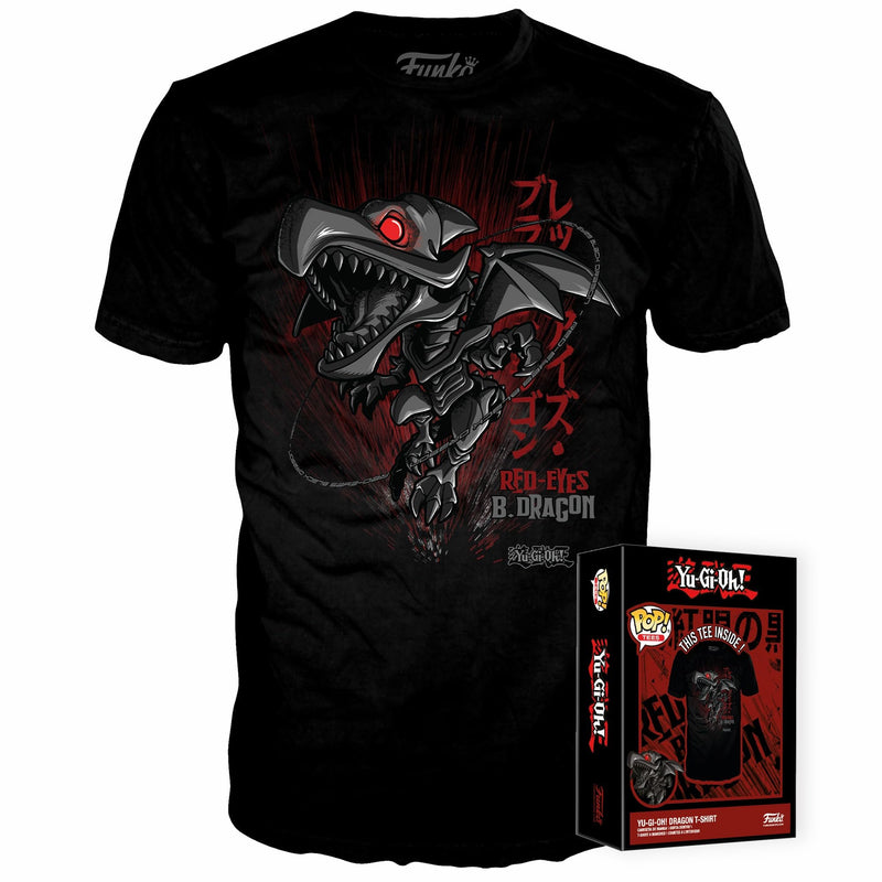 Funko Boxed Tee: Yu-Gi-Oh!- Red Eyes Blue Dragon - Small - (S) - T-Shirt - Clothes - Gift Idea - Short Sleeve Top for Adults Unisex Men and Women - Official Merchandise Fans