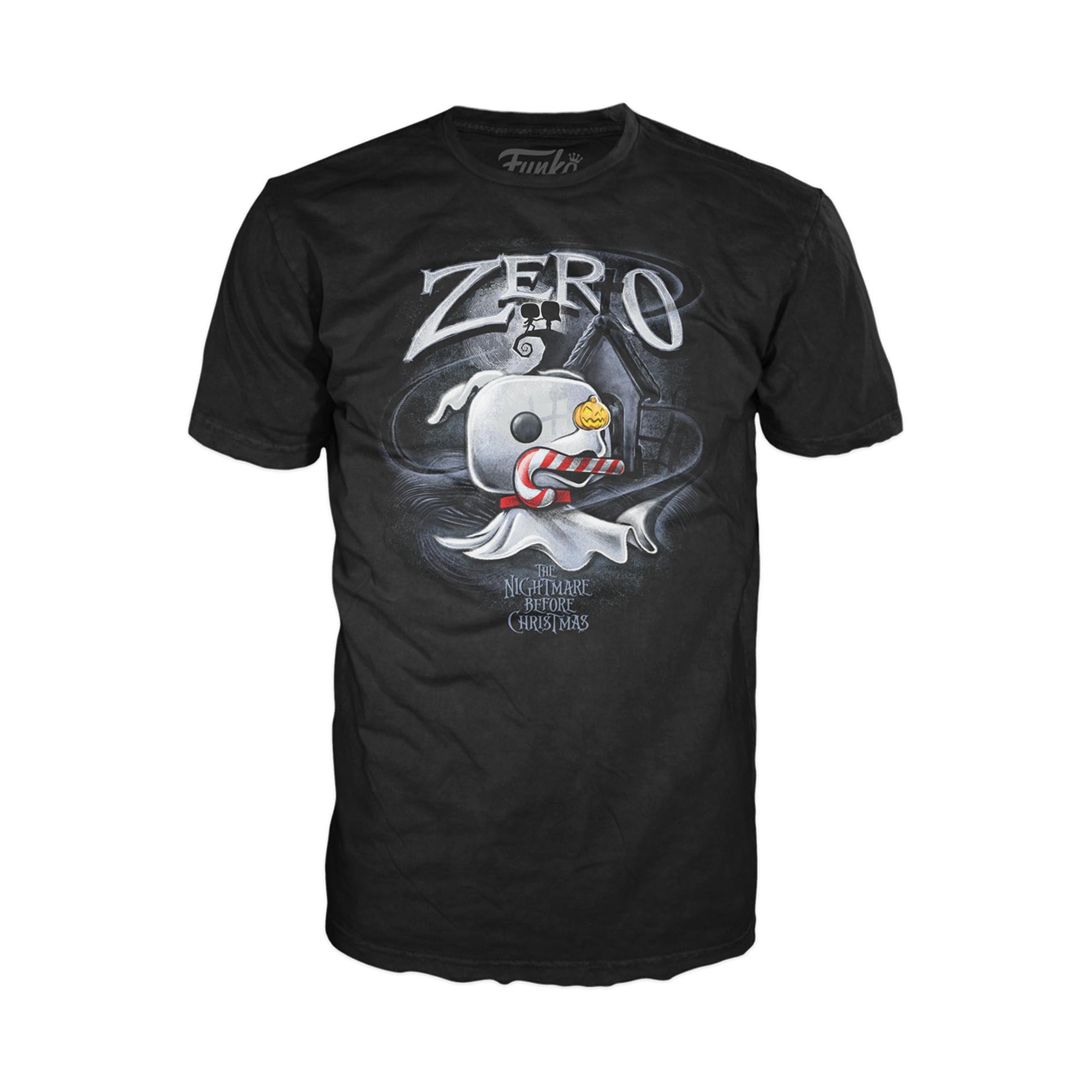 Funko Boxed Tee: the Nightmare Before Christmas - Zero With Cane - Small - (S) - Disney - T-Shirt - Clothes - Gift Idea - Short Sleeve Top for Adults Unisex Men and Women - Official Merchandise