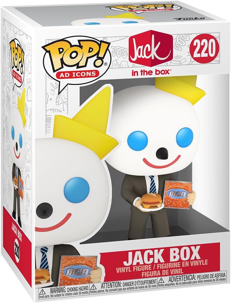 Funko POP! Ad Icon: Jack Box In the Box - Jack In the Box - Collectable Vinyl Figure - Gift Idea - Official Merchandise - Toys for Kids & Adults - Ad Icons Fans - Model Figure for Collectors