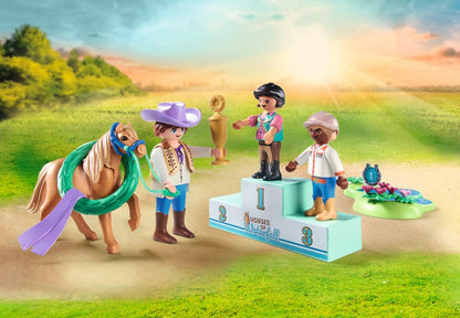 PLAYMOBIL Horses of Waterfall 71495 Ponyturnier, spannende Wettkämpfe für kleine Champions, mit umfangreichem Zubehör, detailreiches Spielzeug für Kinder ab 4 Jahren