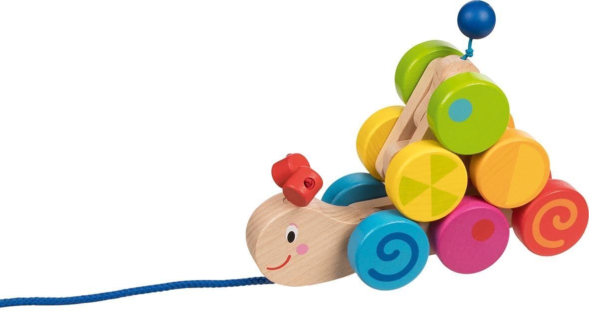 Ziehtier Raupe: L = 33 cm, Holz, per Stück
