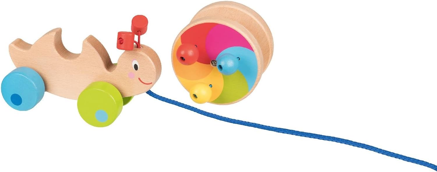 Goki 54900 Snail Drag Baby Balls, Multi-Coloured (Multi-Coloured