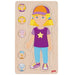 goki 57362 Layered Puzzle Girl 29 Pieces Wooden 5 Levels Promotes Science Thinking