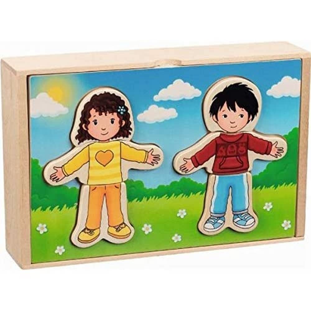 GOKI- Puzzle para Vestir al niño y niña Rompecabezas, Color (Multicolor) (57475