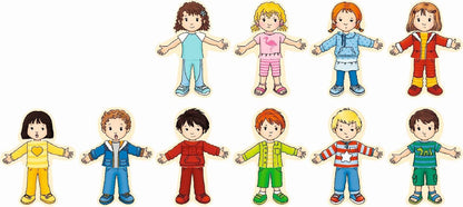 GOKI- Puzzle para Vestir al niño y niña Rompecabezas, Color (Multicolor) (57475
