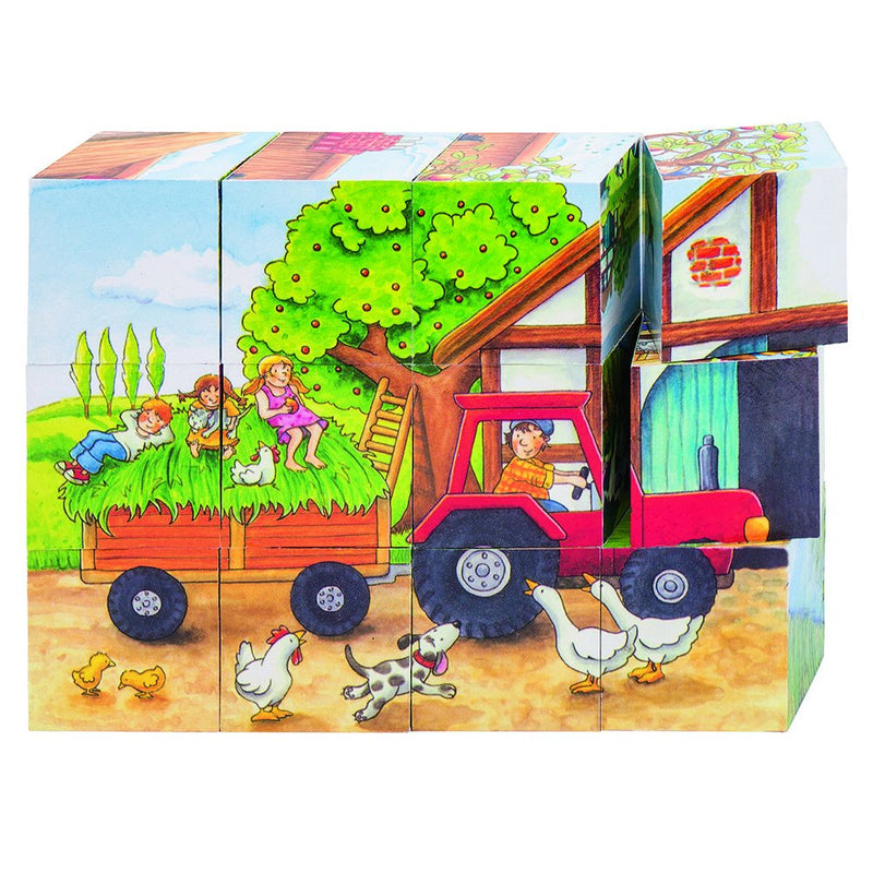 goki Puzzle de Dados, Estaciones en la Granja, Multicolor (57839